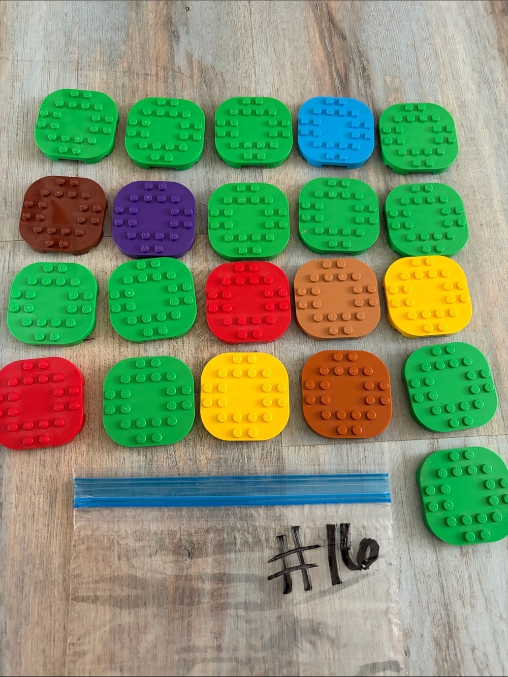 LEGO Plates LOT Pieces Baseplates 6x6 round edge lot of 21